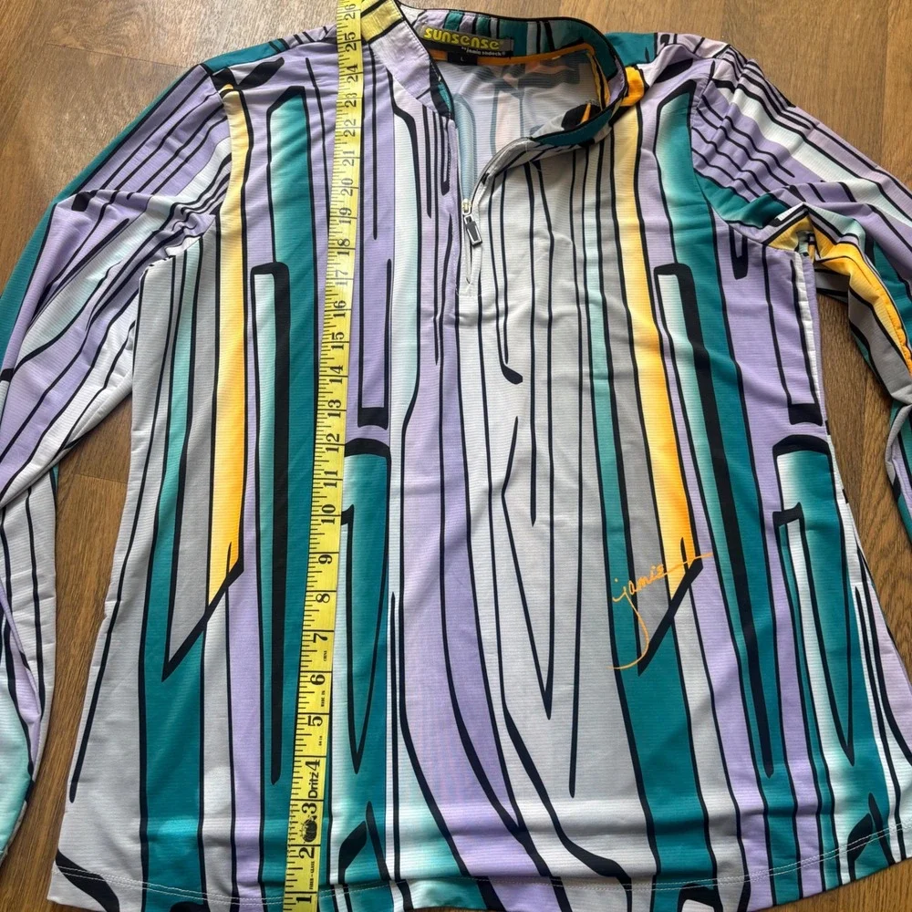 Sunsense by Jame Sadock Womens Sun Protection Wearable Art Quarter Zip Shirt - Picture 7 of 7